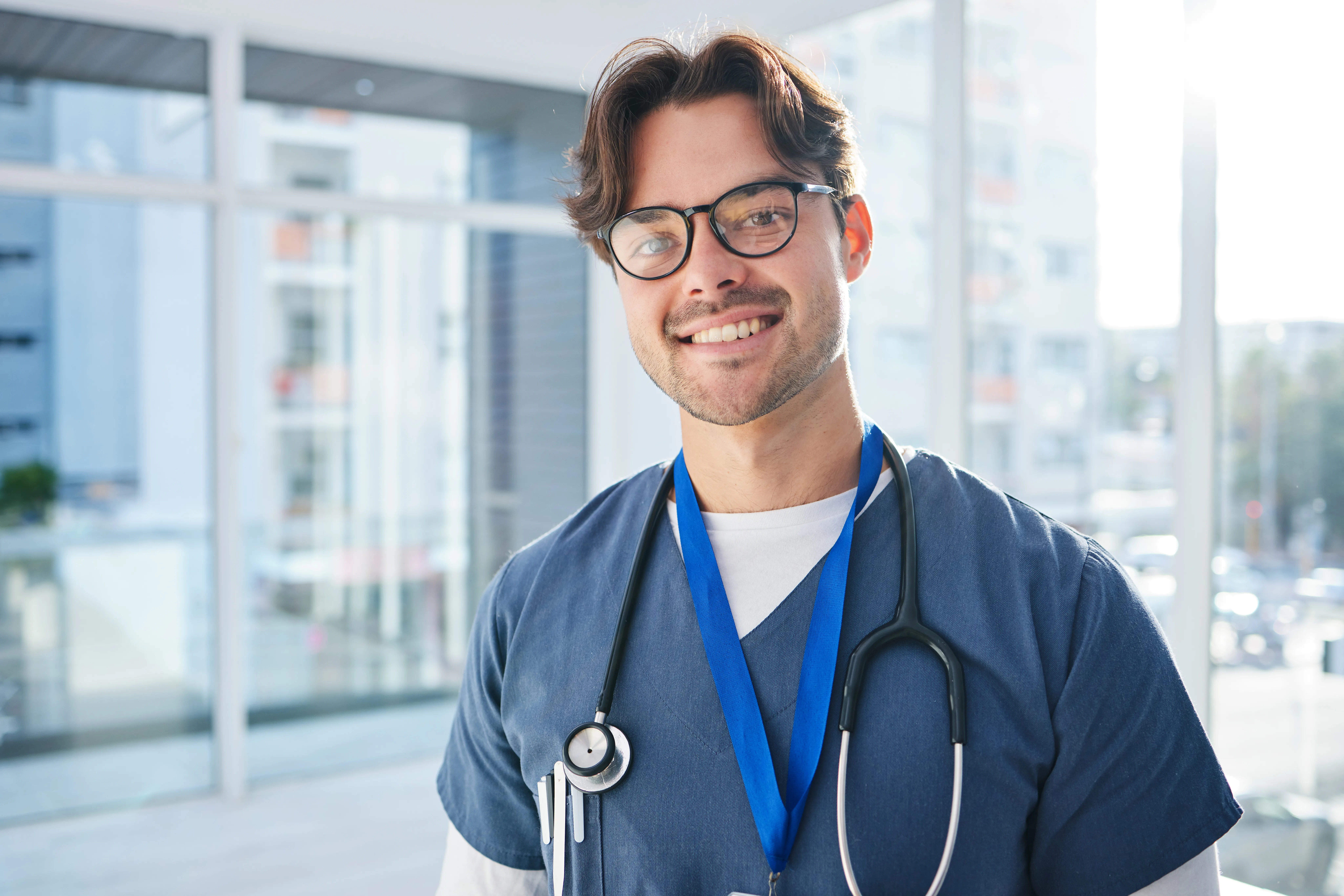 Physician assistant student practicing clinical skills